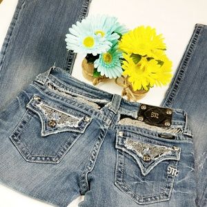 Semi Distressed Bootcut Miss Me Jeans